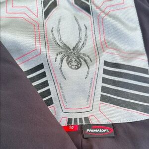 Spyder Primaloft snow pants sz 10 kids with Spider Graphic pre owned